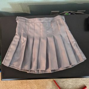 Gray Pleated Skirt w attached shorts